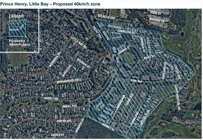 Little Bay change of speed limits to 40 kmh