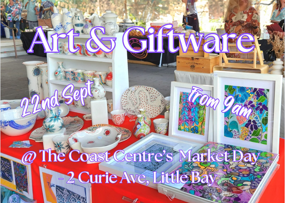 Art and Giftware at the Artisan Markets at The Coast Centre Sunday September 22